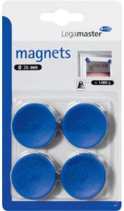 Legamaster Magneet 35mm 1000gr blauw 4stuks