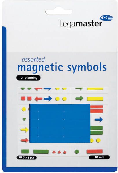 Legamaster Magneet symbolen 10mm blauw assorti