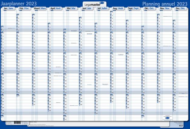 Legamaster Persoonlijke planner 2023 90x60cm horizontaal gelamineerd