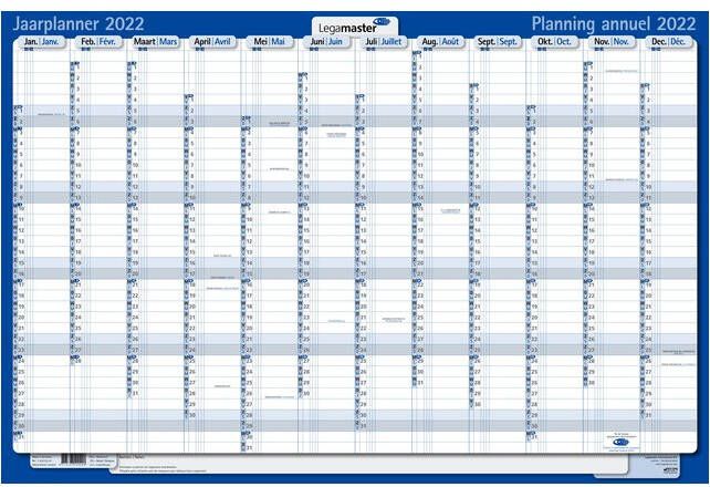 Legamaster Persoonlijke planner 2023 90x60cm horizontaal gelamineerd