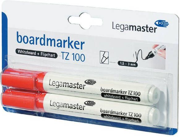 Legamaster Viltstift TZ100 whiteboard rond rood 1.5-3mm 2s