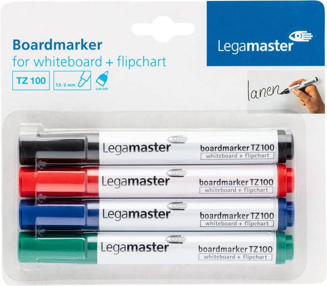Legamaster Whiteboardmarker TZ 100 rond 1.5-3mm assorti blisterà 4 stuks - Foto 2