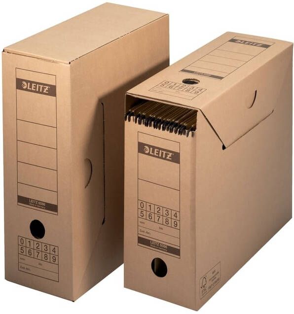 Leitz Archiefdoos met deksel Premium 120x275x325mm natuurbruin