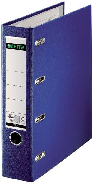 Leitz Giro-bank ordner A4 met dubbele mechaniek 80mm PP blauw