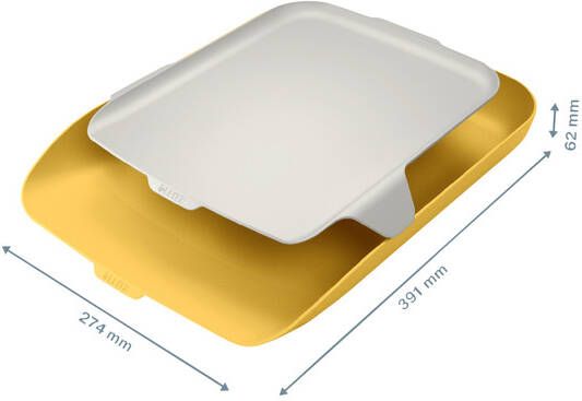 Leitz Cosy brievenbakje met desk organiser geel - Foto 2