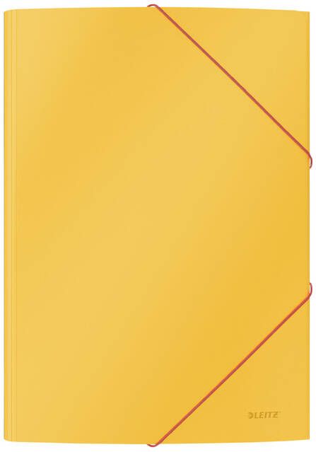 Leitz Cosy elastomap met 3 kleppen uit karton ft A4 geel