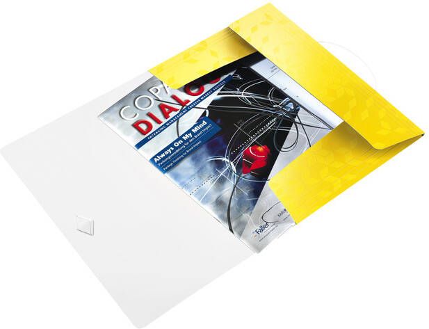 Leitz WOW elastomap met 3 kleppen uit PP ft A4 geel - Foto 3