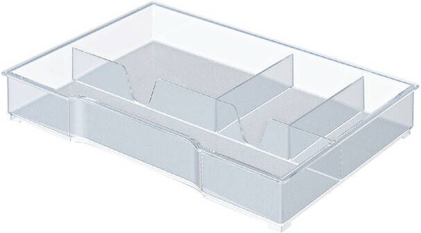 Leitz opbergbak voor ladenblokken uit Plus en WOWserie 4 vakken transparant - Foto 3
