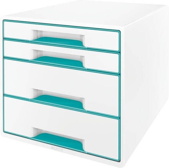Leitz Ladenblok WOW 4 laden wit ijsblauw