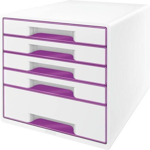 Leitz Ladenblok WoW 5 laden wit paars