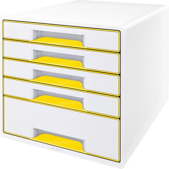 Leitz Ladenblok WOW Cube 5 laden wit geel