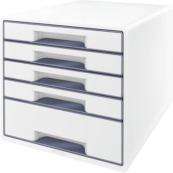 Leitz Ladenblok WOW CUBE A4 maxi 5 laden wit grijs