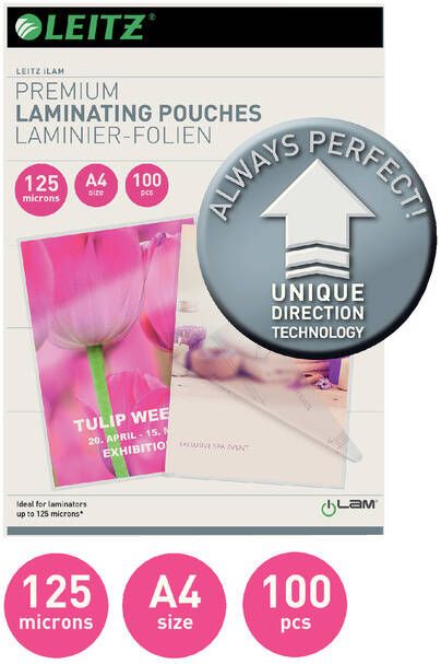 Leitz iLAM lamineerhoes ft A4 250 micron (2 x 125 micron) pak van 100 stuks