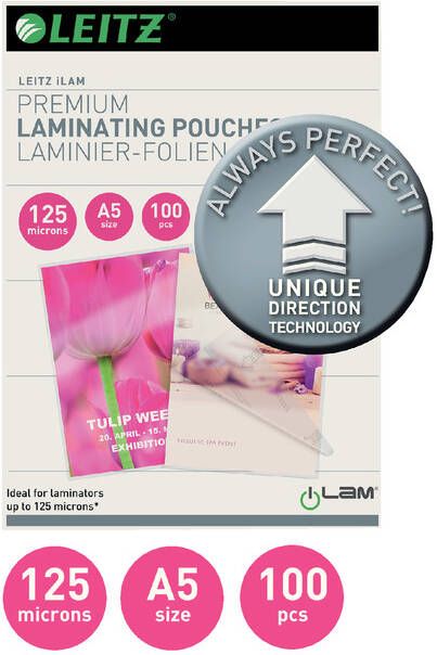 Leitz Ilam lamineerhoes ft A5 250 micron (2 x 125 micron) pak van 100 stuks - Foto 3