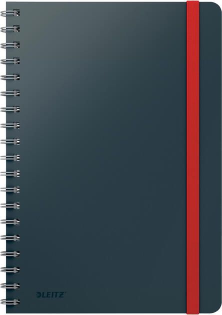 Leitz Cosy notitieboek met spiraalbinding voor ft B5 gelijnd grijs