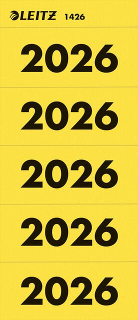 Leitz Rugetiket 2026 geel 100 stuks