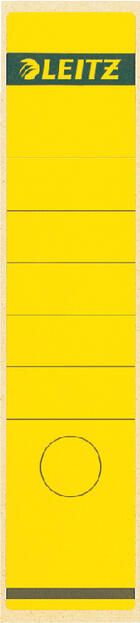 Leitz rugetiketten zelfklevend ft 6 1 x 28 5 cm pak van 10 stuks geel