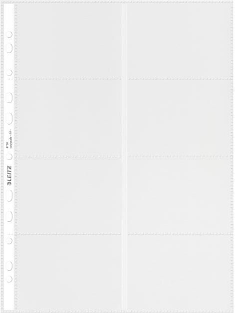 Leitz showtas ft A4 voor visitekaartjes uit PP pak van 10 stuks 11-gaats perforatie - Foto 3