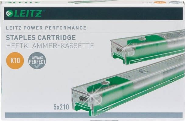 Leitz Power Performance K10 cartridge 10mm pootlengte 210 nietjes per cartridge