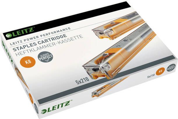 Leitz Power Performance K8 cartridge 8mm pootlengte 210 nietjes per cartridge