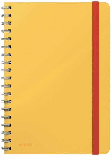 Leitz Notitieboek Cosy B5 160blz 100gr spiraal lijn geel