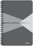 Leitz Notitieboek Office A5 lijn 180 pagina's 80gr grijs - Thumbnail 2