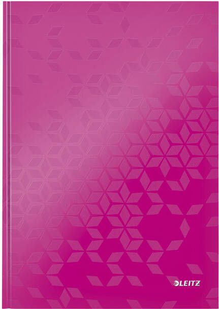 Leitz Notitieboek WOW A4 160blz 90gr lijn roze