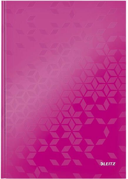 Leitz Notitieboek WOW A4 160 pagina's 90gr lijn roze - Foto 3