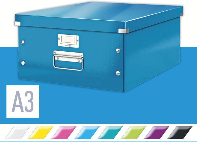 Leitz Opbergbox WOW Click&Store 369x200x482mm blauw