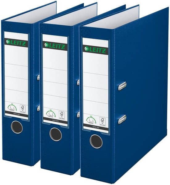 Leitz Ordner 180Â° 1010 A4 80 mm 3 stuks blauw