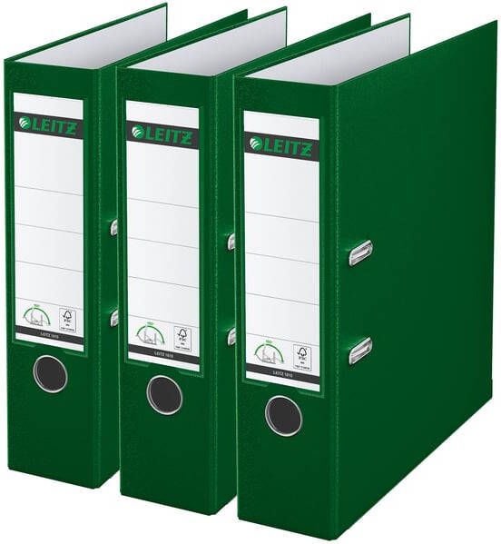 Leitz Ordner 180° 1010 A4 80 mm 3 stuks groen