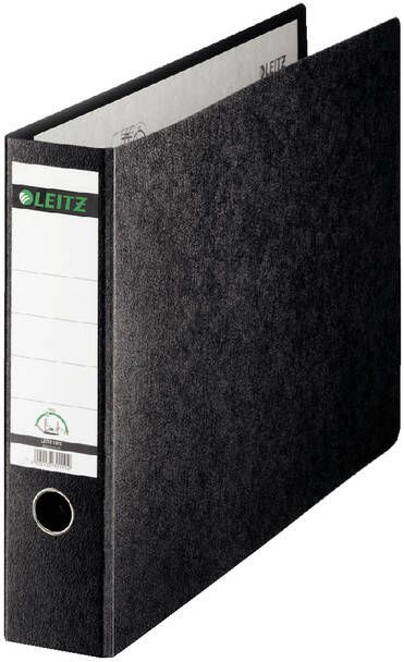 Leitz Ordner 1073 180° zonder sleuven en randbeschermers 77mm karton A3 dwars zwart