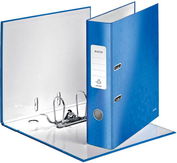 Leitz Ordner Wow 180° gelamineerd 80mm A4 blauw
