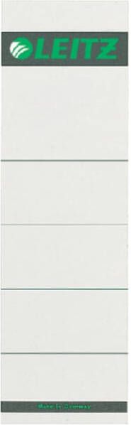 Leitz rugetiketten niet-zelfklevend ft 5 7 x 19 1 cm pak van 10 stuks wit