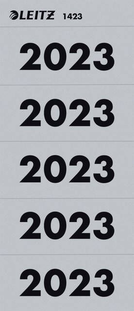 Leitz Rugetiket 2023 80mm grijs