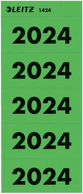 Leitz Rugetiket 2024 80mm groen 100 stuks