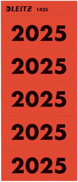 Leitz Rugetiket 2025 rood 100 stuks