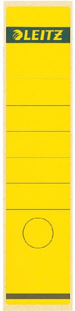 Leitz Rugetiket breed lang 62x285mm zelfklevend geel