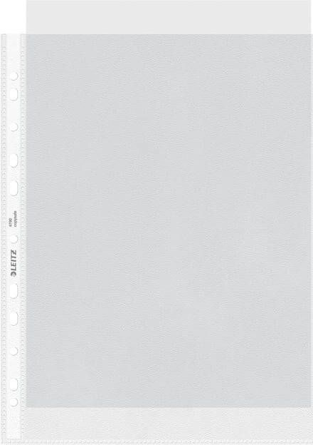 Leitz Showtas Premium standaard 11-gaats copy safe 0.085mm PP A4 transparant 100 stuks