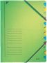 Leitz Sorteermap 12 tabbladen karton groen - Thumbnail 1