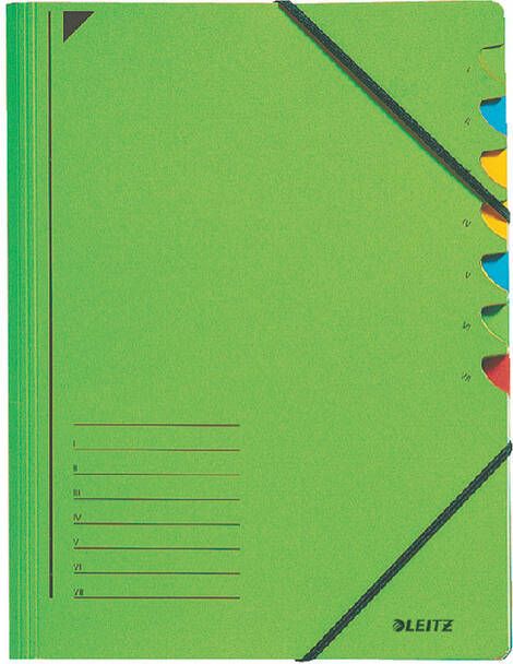 Leitz Sorteermap 7 tabbladen karton groen - Foto 2