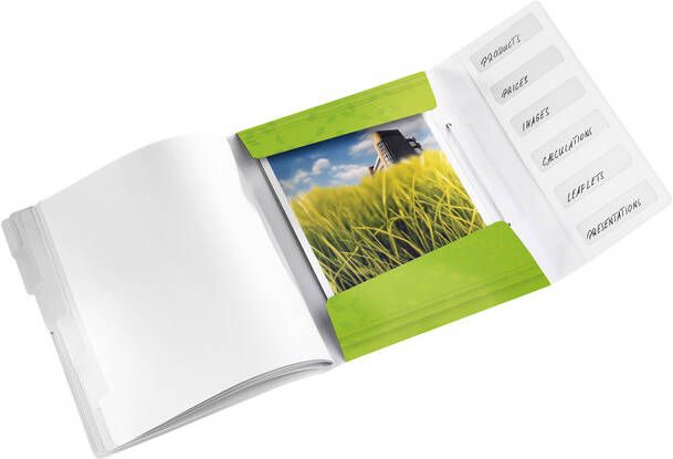 Leitz Sorteermap WOW 6 tabbladen PP groen - Foto 1