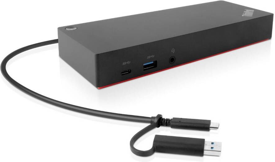 Lenovo 40AF0135EU laptop dock&poortreplicator Bedraad Zwart