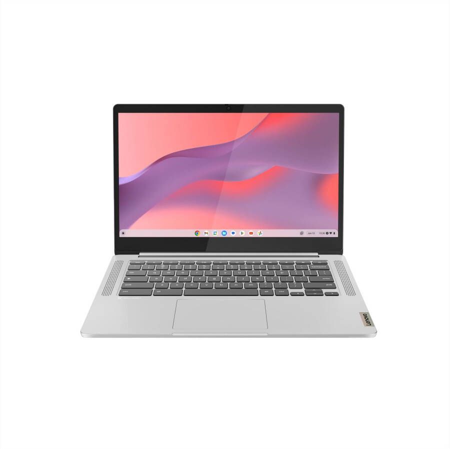 Lenovo IdeaPad Slim 3 Chrome MediaTek Kompanio 520 Chromebook 35 6 cm (14") Full HD 4 GB LPDDR4x-SDRAM 64 GB eMMC Wi-Fi 6 (802.11ax) ChromeOS Grijs