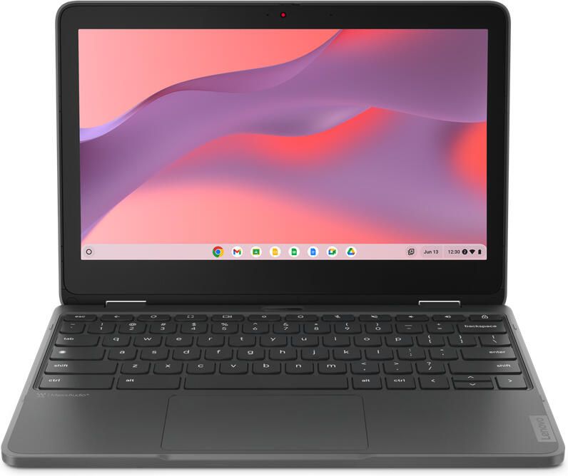 Lenovo 300e Yoga Chromebook MediaTek Kompanio 520 29 5 cm (11.6") Touchscreen HD 4 GB LPDDR4x-SDRAM 32 GB eMMC Wi-Fi 6 (802.11ax) ChromeOS Grijs
