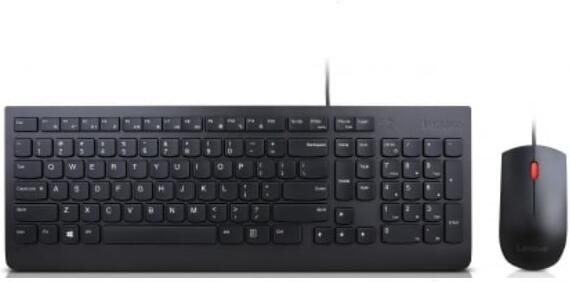 Lenovo 4X30L79915 toetsenbord Inclusief muis Universeel USB QWERTY Spaans Zwart