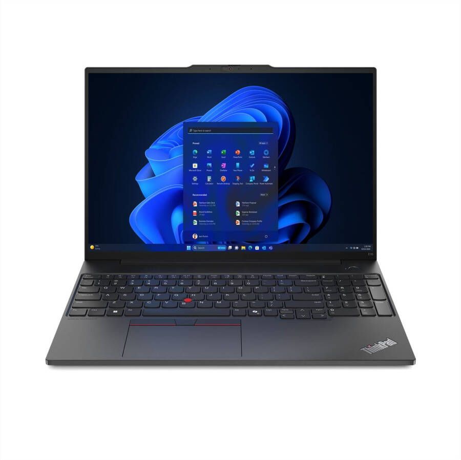 Lenovo ThinkPad E16 Gen 2 (AMD) AMD Ryzen™ 5 7535HS Laptop 40 6 cm (16") WUXGA 16 GB DDR5-SDRAM 512 GB SSD Wi-Fi 6E (802.11ax) Windows 11 Pro Zwart