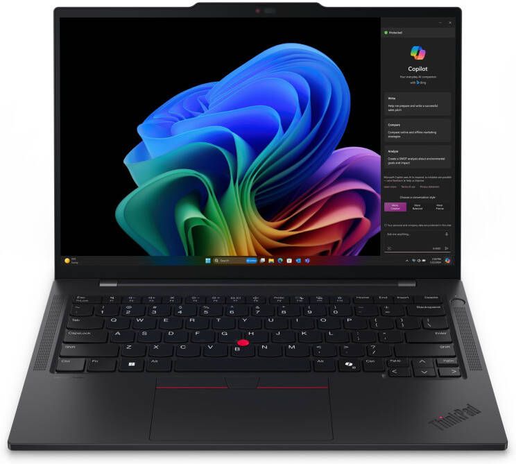 Lenovo ThinkPad T14s Qualcomm Snapdragon X1E-78-100 Laptop 35 6 cm (14") Touchscreen WUXGA 32 GB LPDDR5x-SDRAM 512 GB SSD Wi-Fi 7 (802.11be) Windows 11 Pro Engels Zwart