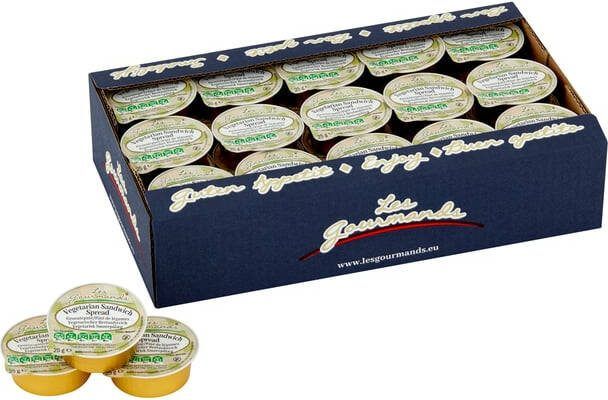 Les Gourmands Sandwich spread vega 45x25 gram cupjes
