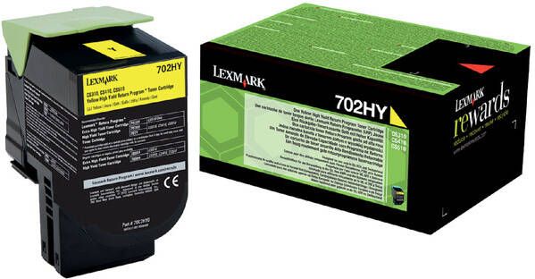 Lexmark Tonercartridge 70C2HY0 prebate geel HC